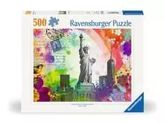 Puzzle 500 p - Carte postale de New York - Image 1 - Cliquer pour agrandir