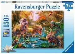 Puzzle 150 p XXL - Le rassemblement des dinosaures - Image 1 - Cliquer pour agrandir