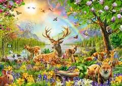 Puzzle 200 p XXL - Famille de cerfs et autres animaux - Image 2 - Cliquer pour agrandir