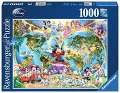 Puzzle 2D 1000 elementów: Mapa z postaciami Disneya - Zdjęcie 1 - Kliknij aby przybliżyć