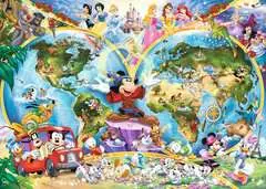 Puzzle 2D 1000 elementów: Mapa z postaciami Disneya - Zdjęcie 2 - Kliknij aby przybliżyć