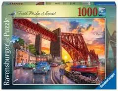 Forth Bridge při západu slunce 1000 dílků - obrázek 1 - Klikněte pro zvětšení