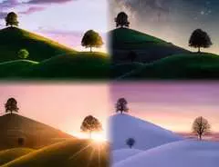 Stemmingsvolle bomen en bergen - image 2 - Click to Zoom