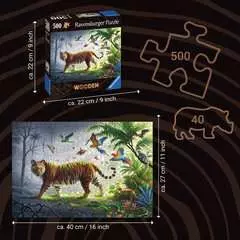Puzzle en bois - Rectangulaire - 500 pcs - Tigre de la jungle - Image 4 - Cliquer pour agrandir