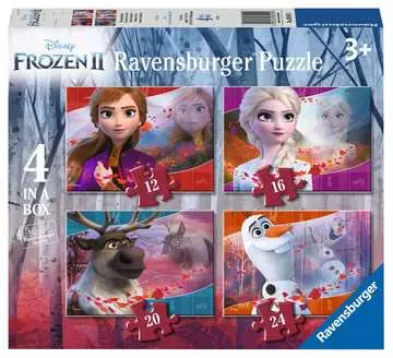 Disney Ledové království 2 4 v 1, 12/16/20/24 dílků 2D Puzzle;Dětské puzzle - obrázek 1 - Ravensburger