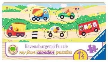 03236 5 マイファーストウッドパズル のりもの 5ピース パズル;お子様向けパズル - 画像 1 - Ravensburger