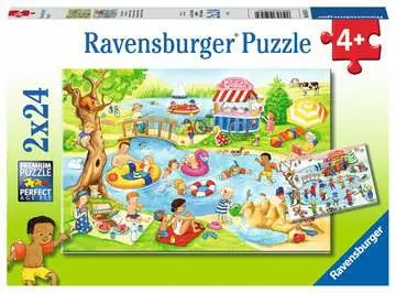 Swimming at the lake      2x24p Pussel;Barnpussel - bild 1 - Ravensburger