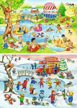 Swimming at the lake      2x24p Palapelit;Lasten palapelit - Kuva 2 - Ravensburger