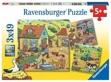 Viel los auf dem Bauernhof3x49p Puslespil;Puslespil for børn - Billede 1 - Ravensburger