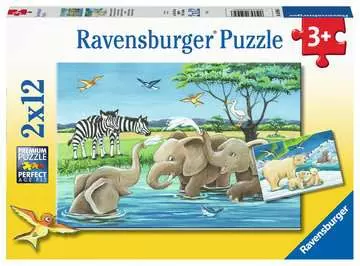 Baby Safari Animals       2x12p Puslespil;Puslespil for børn - Billede 1 - Ravensburger