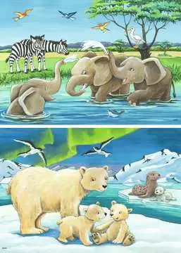 Baby Safari Animals       2x12p Pussel;Barnpussel - bild 2 - Ravensburger