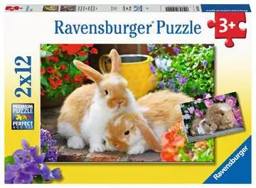05144 1 ウサギとモルモット（12ピース×2） パズル;お子様向けパズル - 画像 1 - Ravensburger