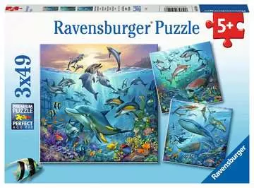 05149 6 アンダー・ウォーター・ワールド（49ピース×3） パズル;お子様向けパズル - 画像 1 - Ravensburger