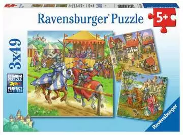 Ritterturn. im Mittelalter3x49p Puslespil;Puslespil for børn - Billede 1 - Ravensburger