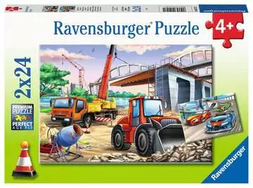 Stavby a vozidla 2x24 dílků 2D Puzzle;Dětské puzzle - obrázek 1 - Ravensburger