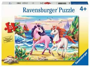 Plážoví jednorožci 35 dílků 2D Puzzle;Dětské puzzle - obrázek 1 - Ravensburger
