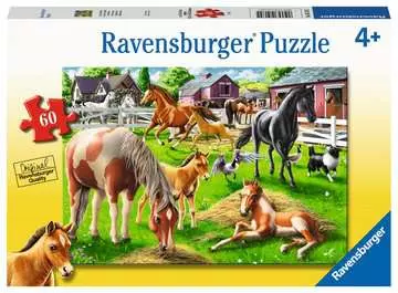 Šťastní koně 60 dílků 2D Puzzle;Dětské puzzle - obrázek 1 - Ravensburger