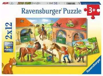 Šťastný den na statku 2x12 dílků 2D Puzzle;Dětské puzzle - obrázek 1 - Ravensburger
