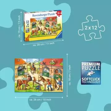 Šťastný den na statku 2x12 dílků 2D Puzzle;Dětské puzzle - obrázek 4 - Ravensburger