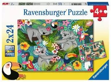Koaly a lenochodi 2x24 dílků 2D Puzzle;Dětské puzzle - obrázek 1 - Ravensburger