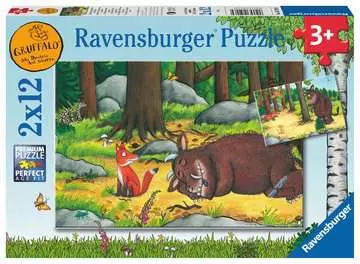 Gruffalo a zvířata v lese 2x12 dílků 2D Puzzle;Dětské puzzle - obrázek 1 - Ravensburger