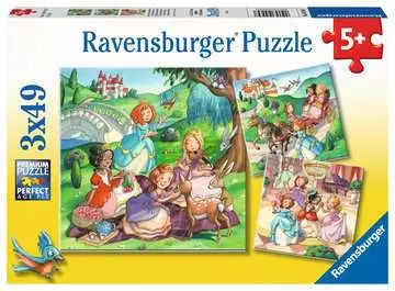 Hrající si princezny 3x49 dílků 2D Puzzle;Dětské puzzle - obrázek 1 - Ravensburger