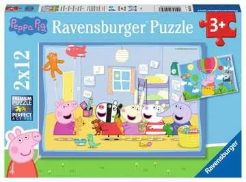 Prasátko Peppa: Peppino dobrodružství 2x12 dílků 2D Puzzle;Dětské puzzle - obrázek 1 - Ravensburger