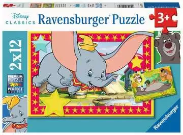 Disney: Pohádková zvířátka 2x12 dílků 2D Puzzle;Dětské puzzle - obrázek 1 - Ravensburger