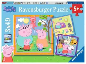 Prasátko Peppa 3x49 dílků 2D Puzzle;Dětské puzzle - obrázek 1 - Ravensburger