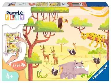 Puzzle & Play Dobrodružství na safari 2x24 dílků 2D Puzzle;Dětské puzzle - obrázek 1 - Ravensburger