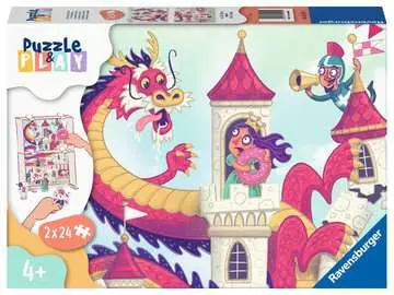 Puzzle & Play Drak na zámku 2x24 dílků 2D Puzzle;Dětské puzzle - obrázek 1 - Ravensburger