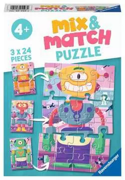 Mix & Match Cute Robots 3x24p Puslespil;Puslespil for børn - Billede 1 - Ravensburger