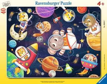 Zvířátka ve vesmíru 40 dílků 2D Puzzle;Dětské puzzle - obrázek 1 - Ravensburger