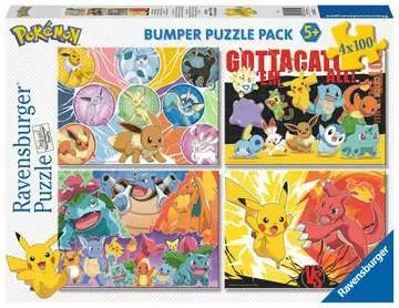 Pokemon Bumper Pack 4x100p Puzzles;Puzzle Infantiles - imagen 1 - Ravensburger