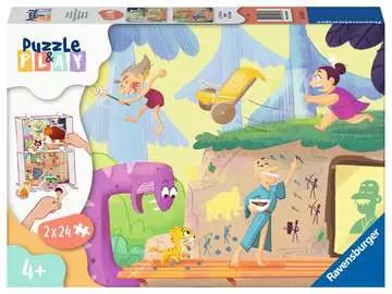 Puzzle & Play Jeskynní člověk 2x24 dílků 2D Puzzle;Dětské puzzle - obrázek 1 - Ravensburger