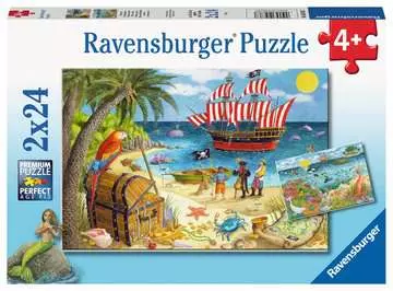 Piráti a mořské víly 2x24 dílků 2D Puzzle;Dětské puzzle - obrázek 1 - Ravensburger