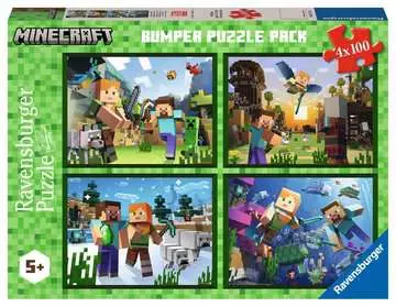 Minecraft Bumper Pack 4x100p Puzzles;Puzzle Infantiles - imagen 1 - Ravensburger