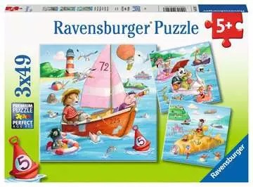Zvířátka a vodní plavidla 3x49 dílků 2D Puzzle;Dětské puzzle - obrázek 1 - Ravensburger