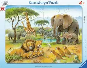 Africký svět zvířat 30 dílků 2D Puzzle;Dětské puzzle - obrázek 1 - Ravensburger