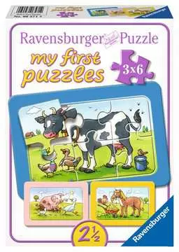 Zvířecí kamarádi 3x6 dílků 2D Puzzle;Dětské puzzle - obrázek 1 - Ravensburger