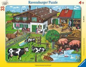 Rodiny zvířátek na farmě 33 dílků 2D Puzzle;Dětské puzzle - obrázek 1 - Ravensburger