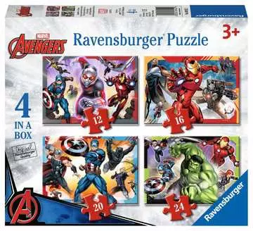 Disney Marvel Avengers 4 v 1 2D Puzzle;Dětské puzzle - obrázek 1 - Ravensburger