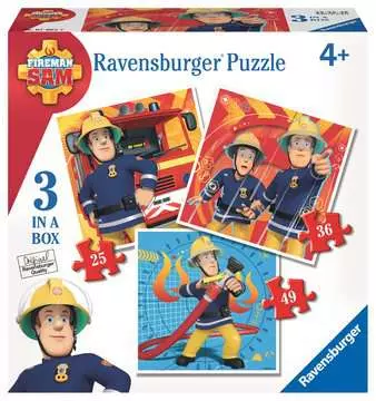 Puzzle dla dzieci 2D 3in1: Strażak Sam 25/36/49 elementów Puzzle;Puzzle dla dzieci - Zdjęcie 1 - Ravensburger