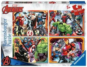 Marvel Avengers set 4x100 dílků 2D Puzzle;Dětské puzzle - obrázek 1 - Ravensburger