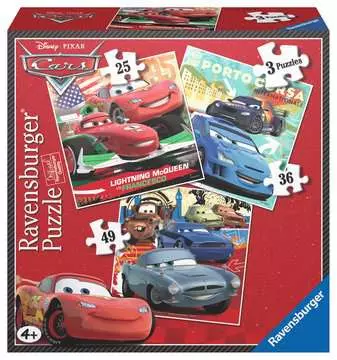 CARS 3 W 1 Puzzle;Puzzle dla dzieci - Zdjęcie 1 - Ravensburger