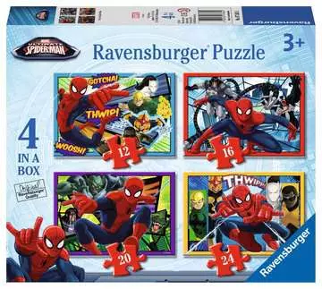 Disney Spider Man 4 v 1, 12/16/20/24 dílků 2D Puzzle;Dětské puzzle - obrázek 1 - Ravensburger