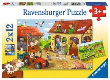Práce na statku 2x12 dílků 2D Puzzle;Dětské puzzle - obrázek 1 - Ravensburger