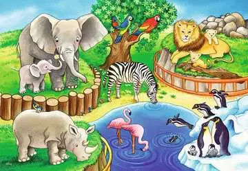 Puzzle dla dzieci 2D: Zwierzęta w zoo 2x12 elementów Puzzle;Puzzle dla dzieci - Zdjęcie 3 - Ravensburger