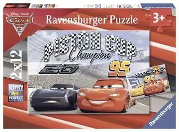 Disney Auta 3    2x12 dílků 2D Puzzle;Dětské puzzle - obrázek 1 - Ravensburger