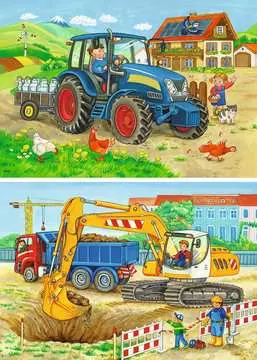 Puzzles 2x12 p - Chantier et ferme Puzzle;Puzzle enfants - Image 2 - Ravensburger